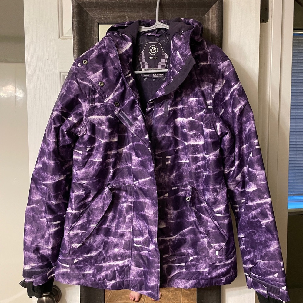 CORE Purple 5000mm Insulated Snowboard/ Ski/ Snow Jacket Size: Medium